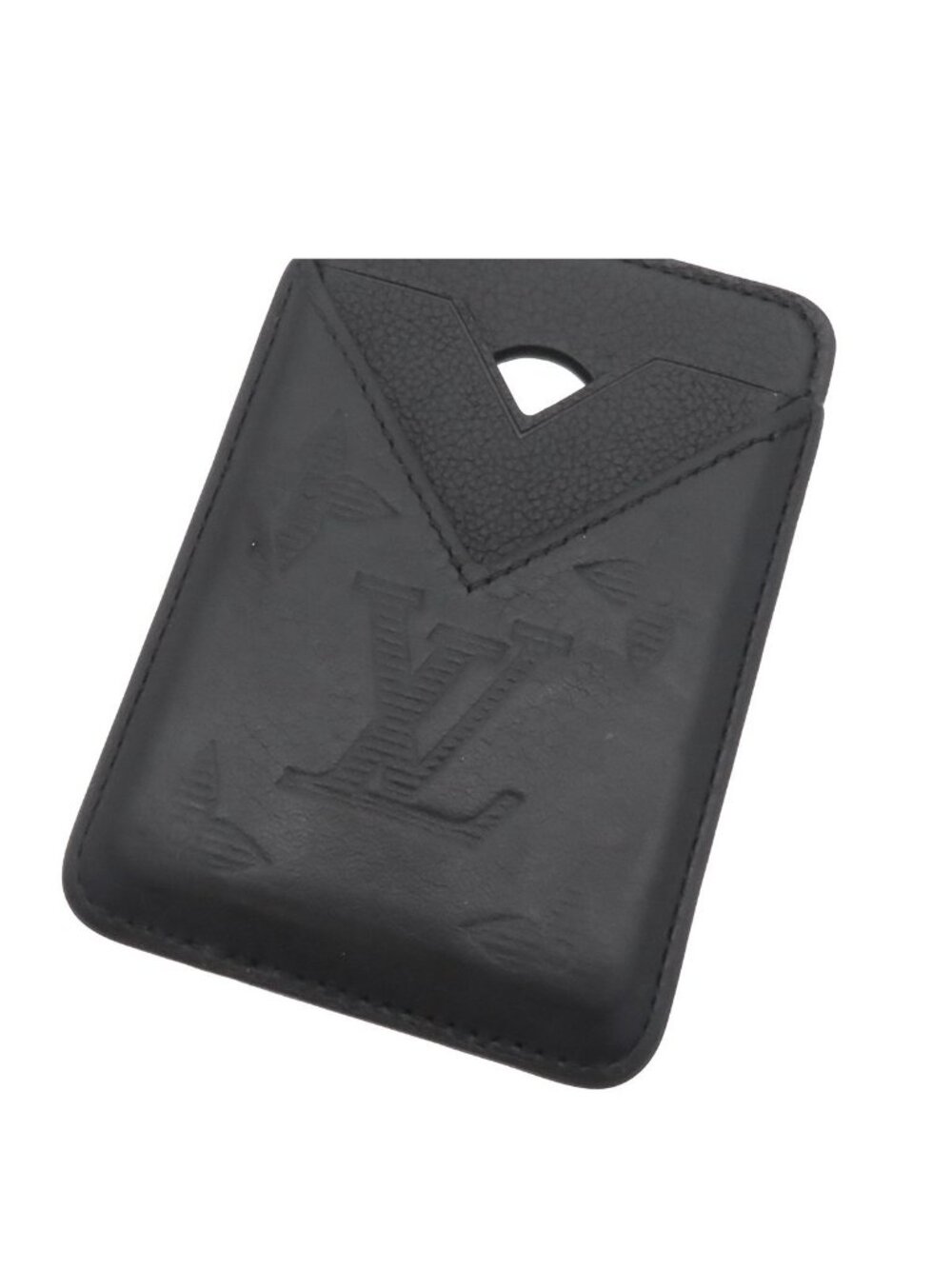 Louis Vuitton Card Case Magnet Black Monogram Shadow